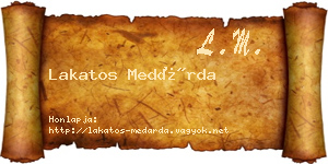 Lakatos Medárda névjegykártya